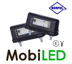 HORPOL Ensemble LED éclairage de plaque droit noir