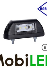 HORPOL Éclairage de plaque LED Arrondi Noir E-marque