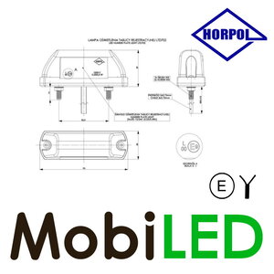 Led  kentekenverlichting Afgerond Zwart
