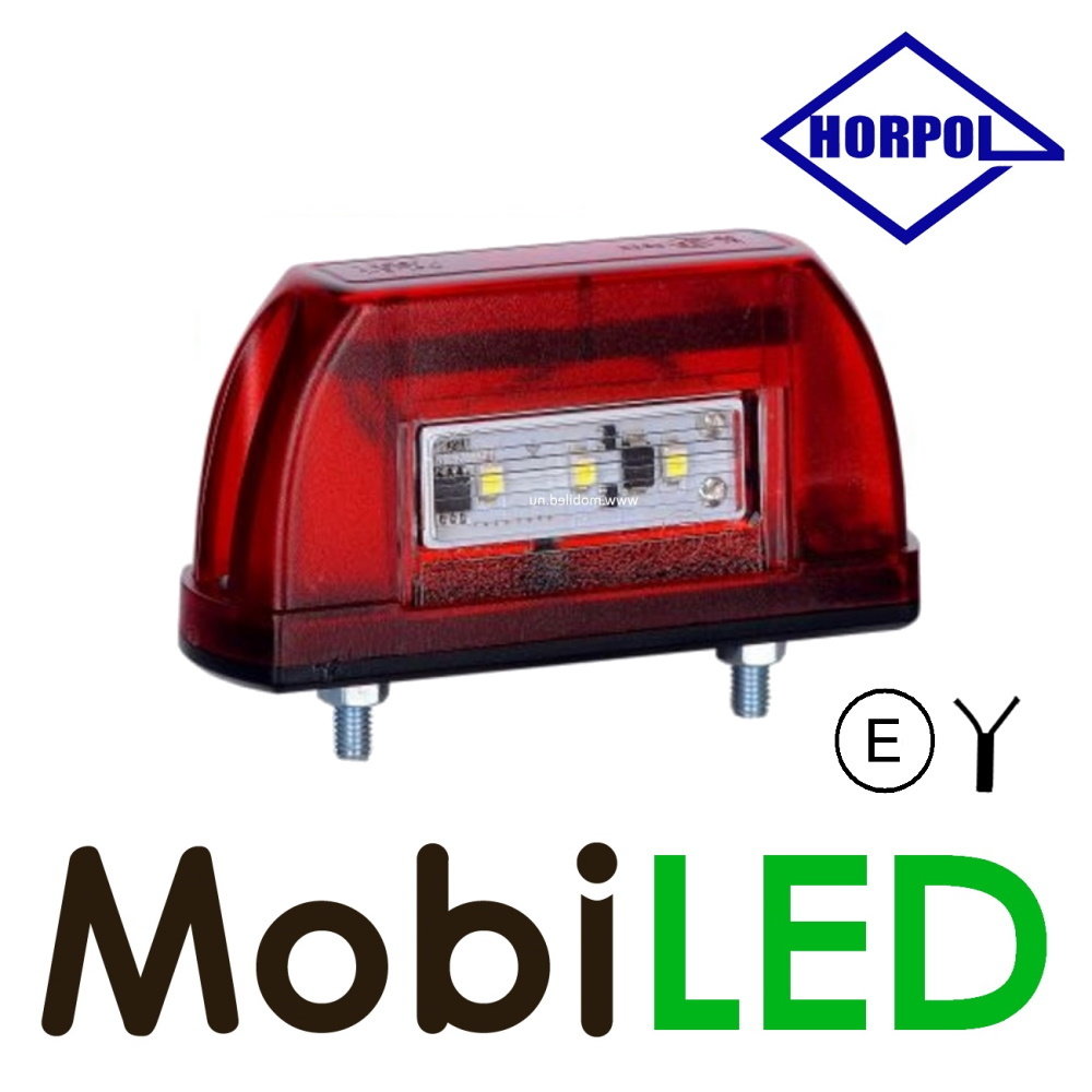 HORPOL Horpol Kentekenverlichting rood met E-keur HORPOL Horpol Kentekenverlichting rood met E-keur