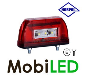 HORPOL Éclairage de plaque rouge avec E-mark HORPOL Éclairage de plaque rouge avec E-mark