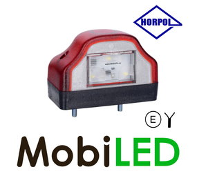 HORPOL License plate lighting red E-mark