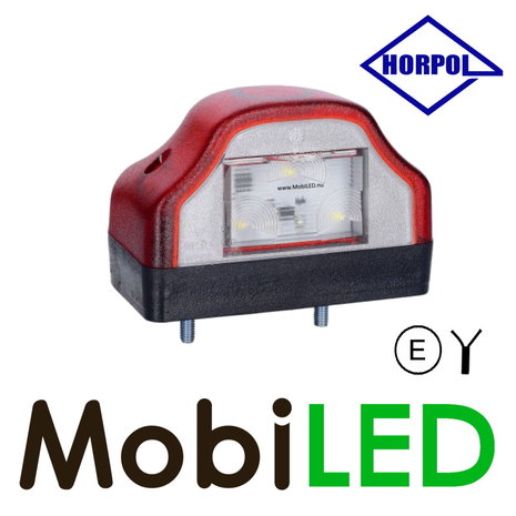 HORPOL Kentekenverlichting rood E-keur