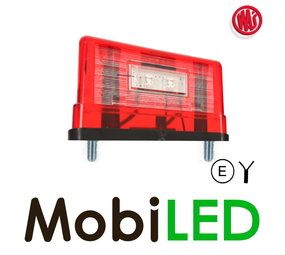WAS License plate lighting with position light red