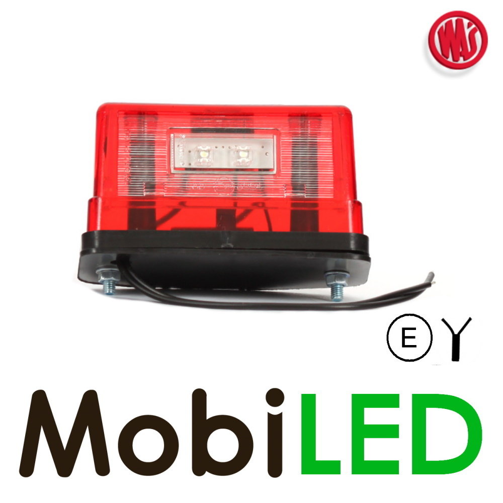 WAS Éclairage de plaque d'immatriculation multifonction E-mark 12-24 volts WAS Éclairage de plaque d'immatriculation multifonction E-mark 12-24 volts