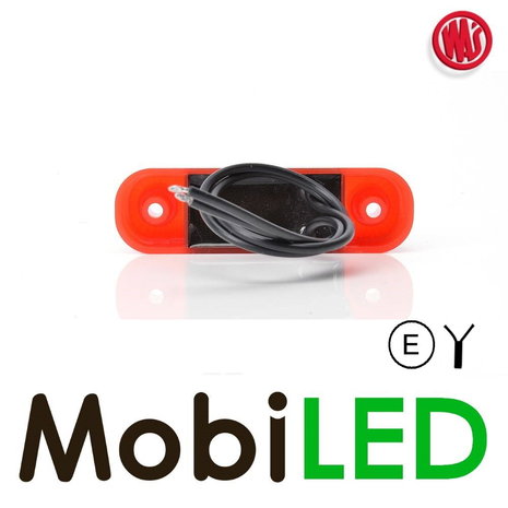 WAS "NEON" Eclairage de contour Rouge universel court 12-24 volts E-mark