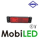 HORPOL Horpol Markeringslicht rood rechthoek met reflector 12-24 volt E-keur