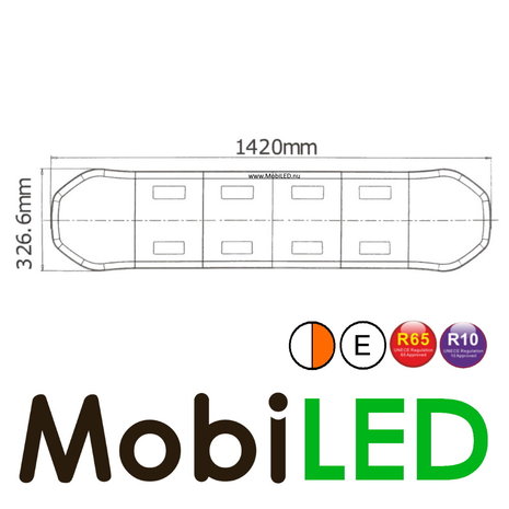 Barre Flash 1420 192 watts Ambre-Blanc ECE R10-R65 Barre Flash 1420 192 watts Ambre-Blanc ECE R10-R65