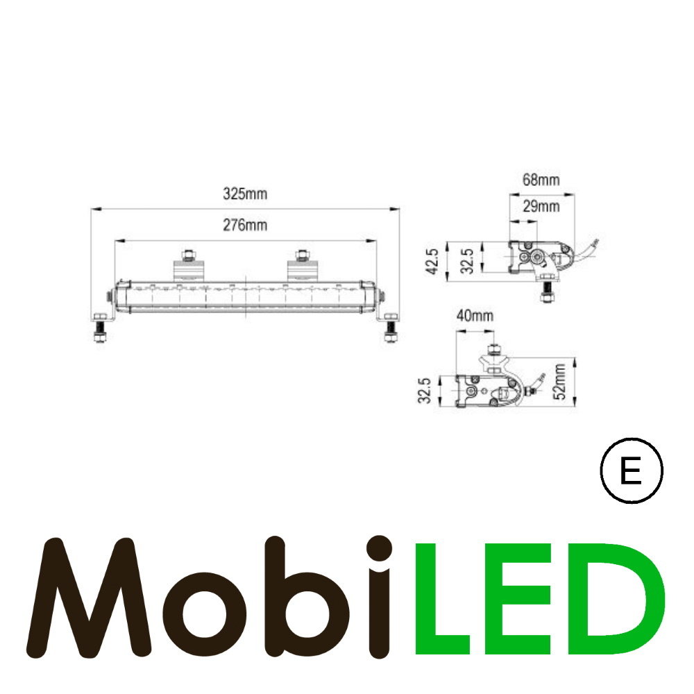 Ledbar 45 watt 28 cm