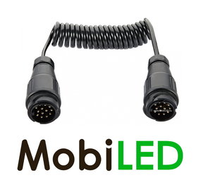 12 volt 13 aderig Electrospiraalkabel 3 m 13 polig 12 volt 13 aderig Electrospiraalkabel 3 m 13 polig