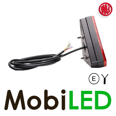 WAS Rear light 4 functions, reflector, license plate Right E-mark