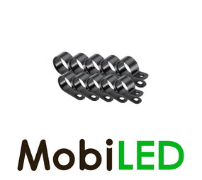 Clips en P en nylon noir 4,8 mm Clips en P en nylon noir 4,8 mm