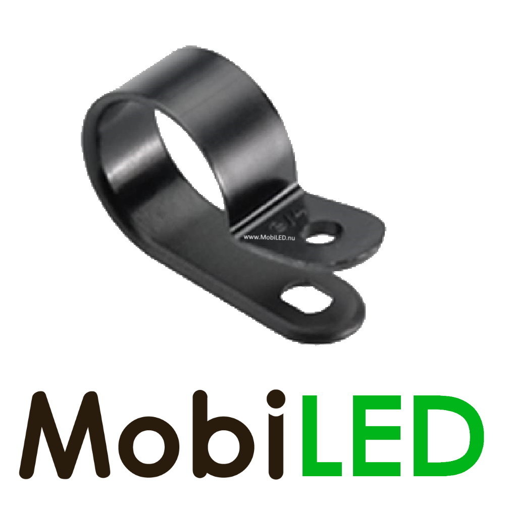 Nylon P-Clips black 12 mm 10 pieces Nylon P-Clips black 12 mm 10 pieces