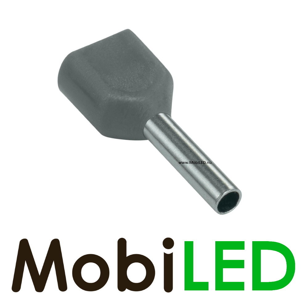 Dubbele invoer snoeruiteinden 4 mm 100 stuks grijs Dubbele invoer snoeruiteinden 4 mm 100 stuks grijs