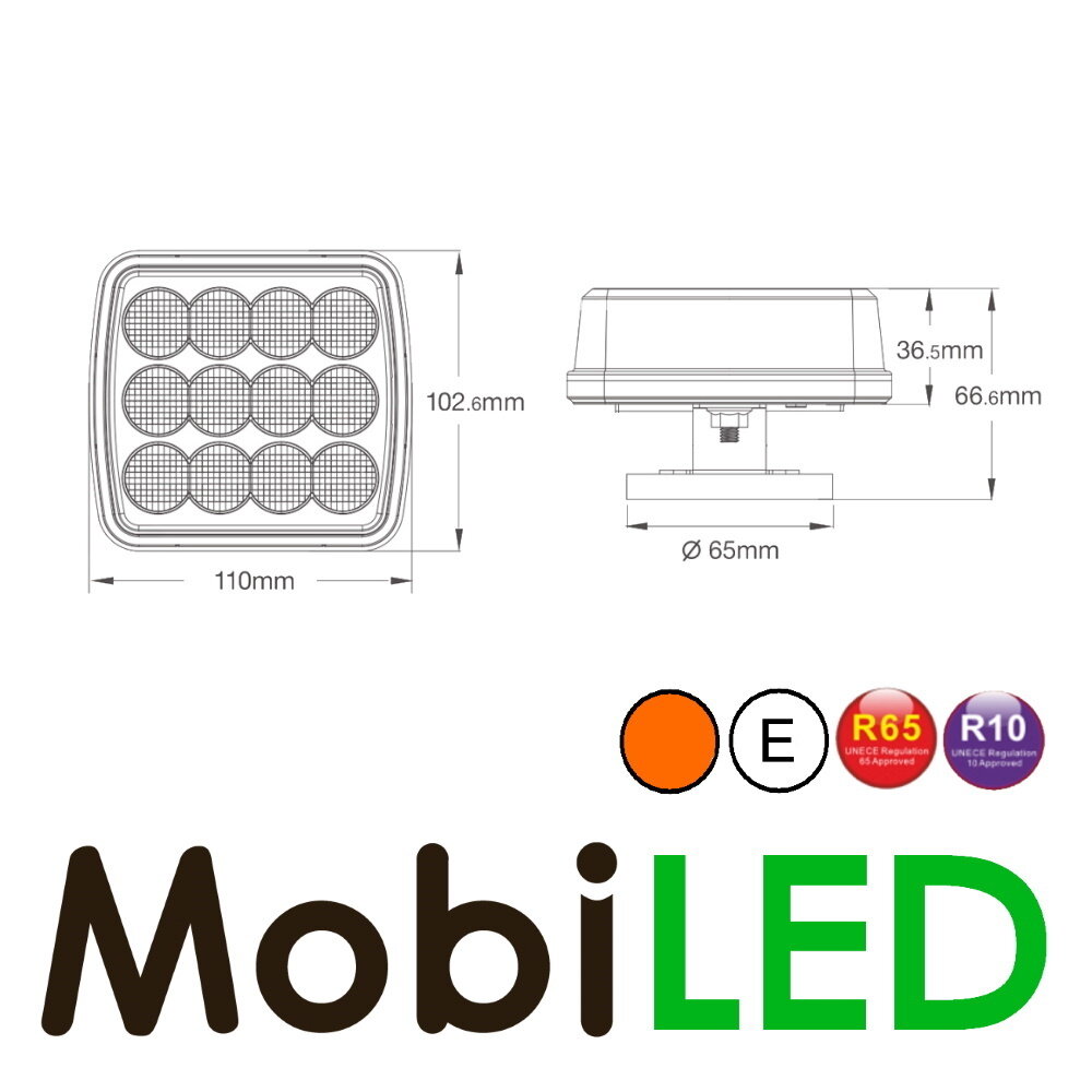 Flitser amber dubbel flitspatroon