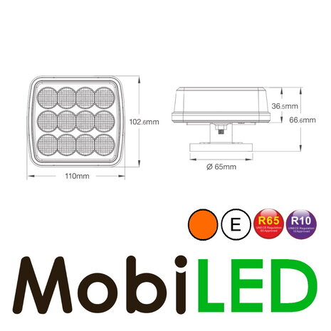 Flitser amber dubbel flitspatroon
