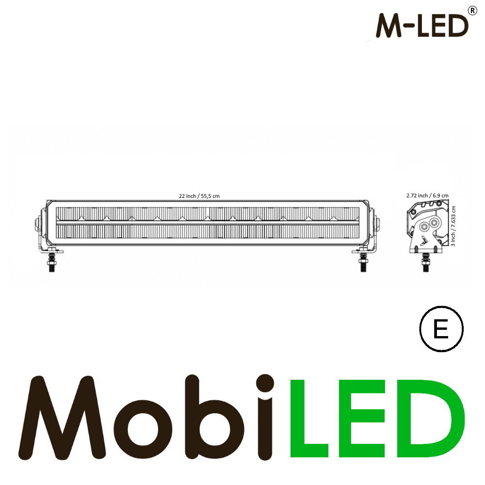M-LED M-LED Hero met wit/amber positielicht 22"/55,5 cm E-keur M-LED M-LED Hero met wit/amber positielicht 22"/55,5 cm E-keur