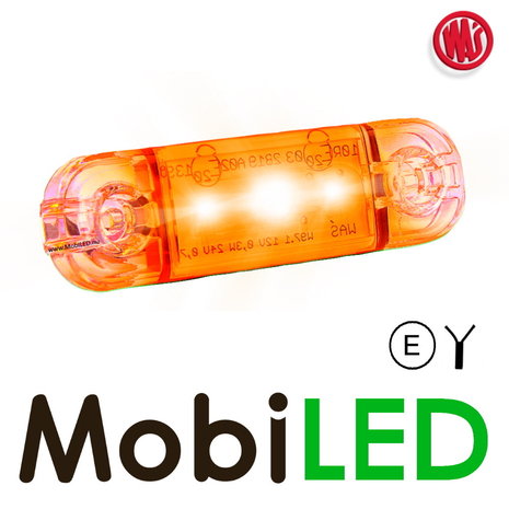 WAS WAS Marquage ligne slim ambre E-marque 12-24 volts