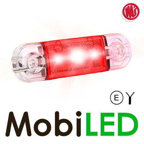 WAS WAS Marquage ligne slim rouge E-marque 12-24 volts