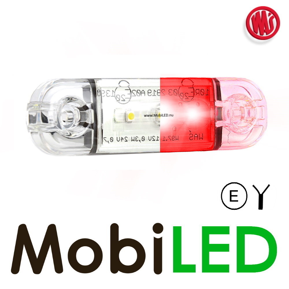 WAS WAS Marquage ligne slim rouge E-marque 12-24 volts