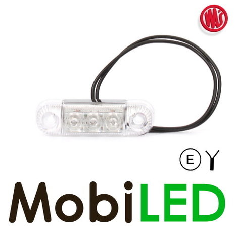 WAS Éclairage de contour transparent blanc montage en surface 12-24 volts E-mark WAS Éclairage de contour transparent blanc montage en surface 12-24 volts E-mark