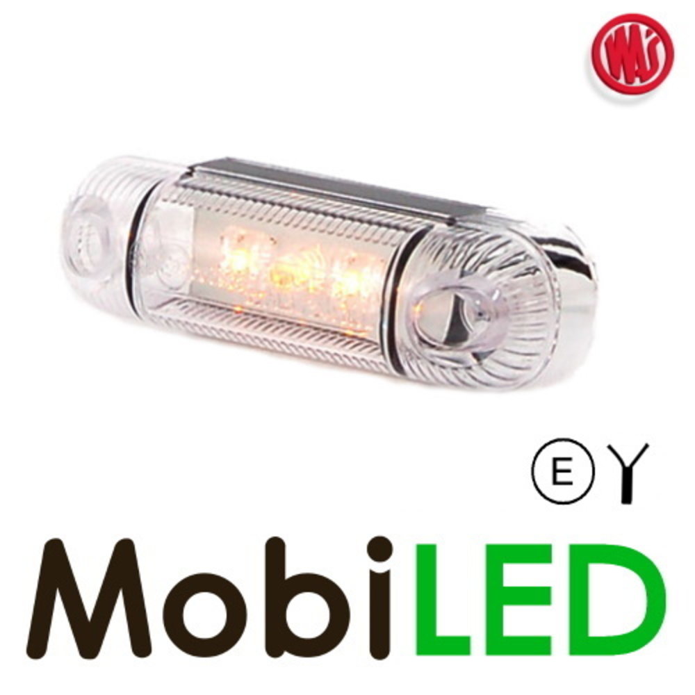 WAS Contour lighting transparent amber surface mounting 12-24 volts E-mark