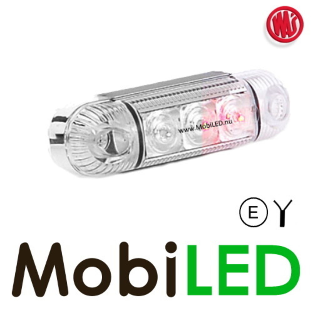 WAS Contour lighting transparent red surface mounting 12-24 volts E-mark