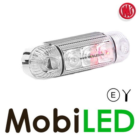 WAS Contour lighting transparent red surface mounting 12-24 volts E-mark
