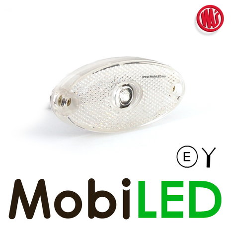 WAS WAS Zijmarkering ovaal wit E-keur