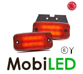 WAS Markering 2x streep rood rechthoekig NEON look