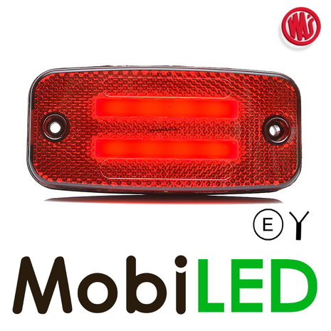 WAS WAS Markering 2x streep rechthoekig rood NEON look