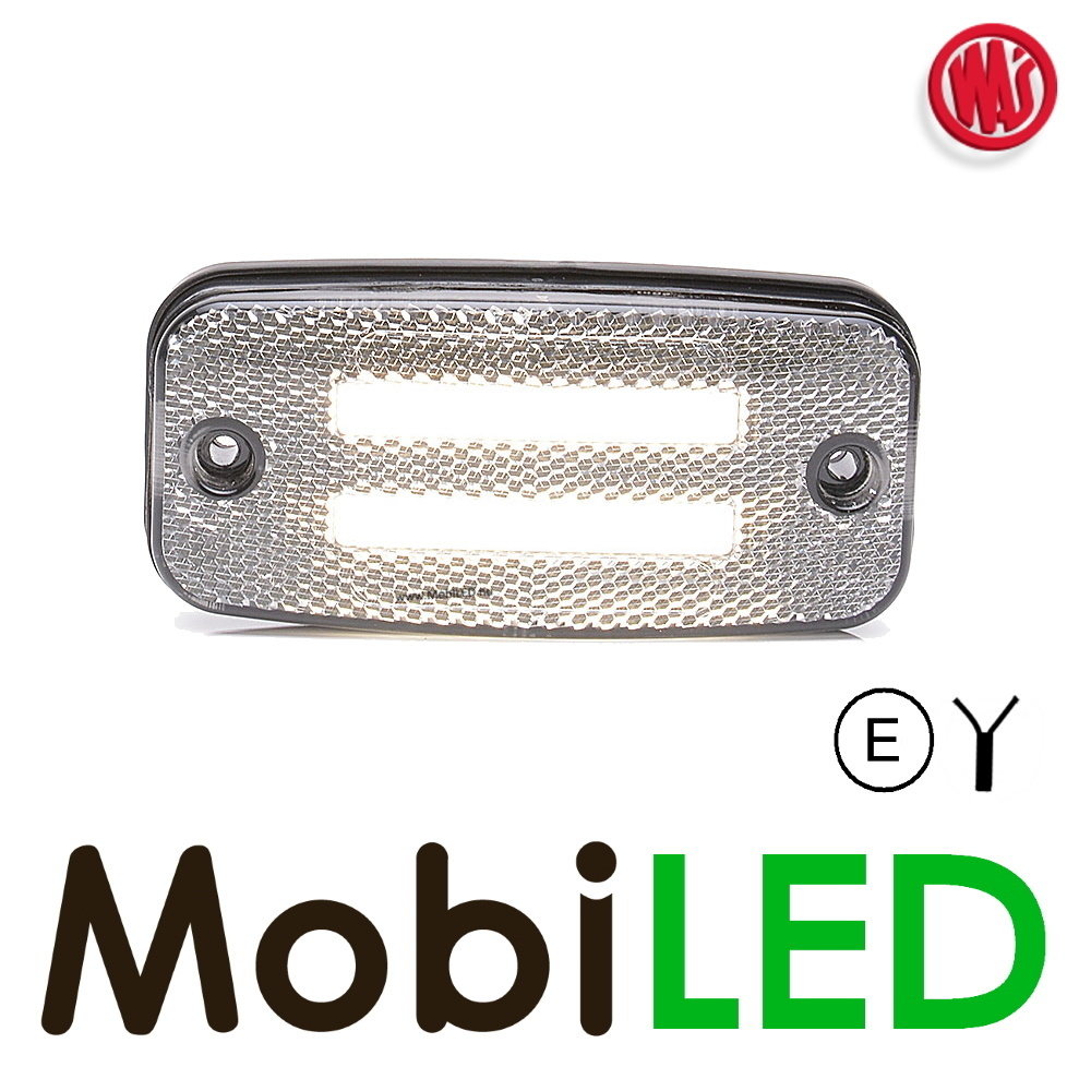 WAS WAS Marking 2x stripe rectangular white NEON look E-mark