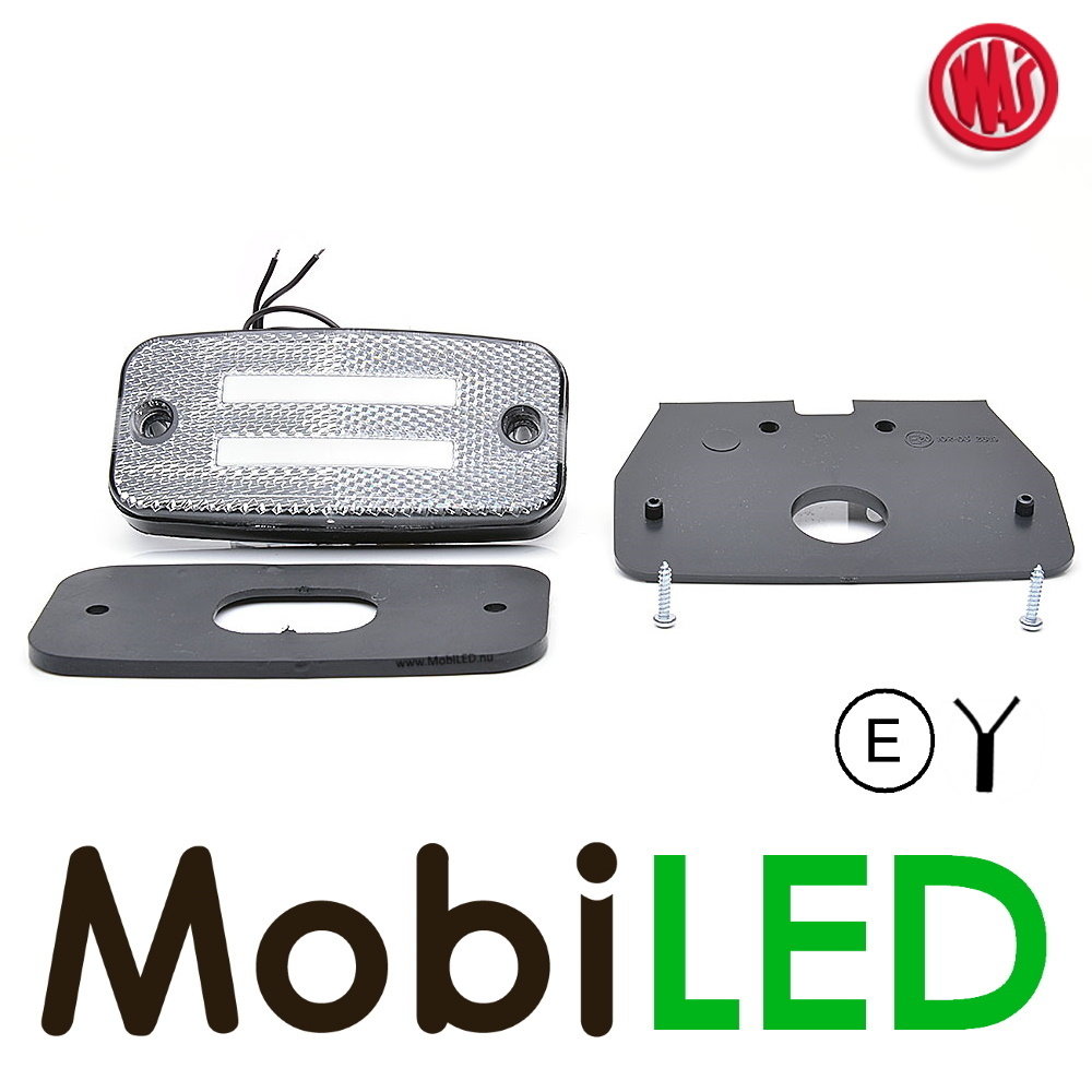 WAS WAS Marking 2x stripe rectangular white NEON look E-mark