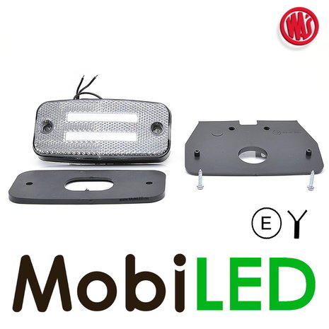 WAS Witte markering 2x streep rechthoekig "NEON" look WAS Witte markering 2x streep rechthoekig "NEON" look