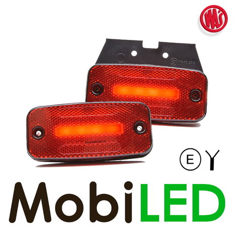 WAS WAS Marking 1x stripe rectangular red NEON look E-mark