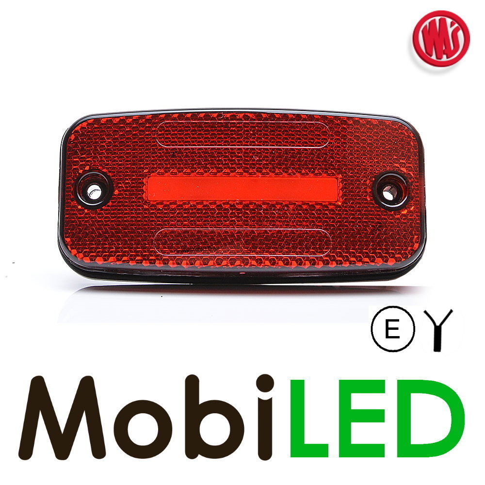 WAS Marquage rouge 1x rayure rectangulair "NEON" look