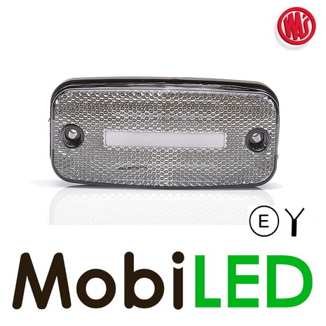 WAS WAS Marking 1x stripe rectangular white NEON look E-mark