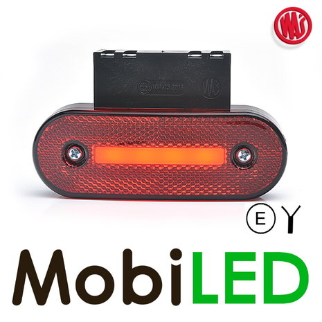 WAS WAS Marking 1x stripe red NEON look E-mark