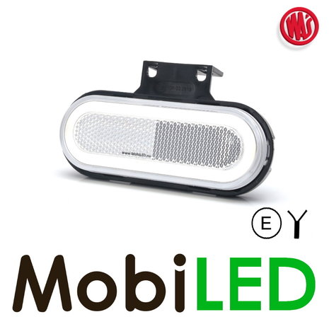 WAS WAS Side marking edge white oval NEON look E-mark WAS WAS Side marking edge white oval NEON look E-mark