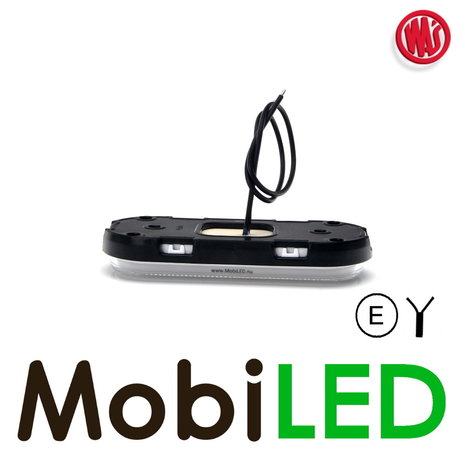 WAS Marquage latéral LED bord "NEON" ovale blanc E-mark WAS Marquage latéral LED bord "NEON" ovale blanc E-mark