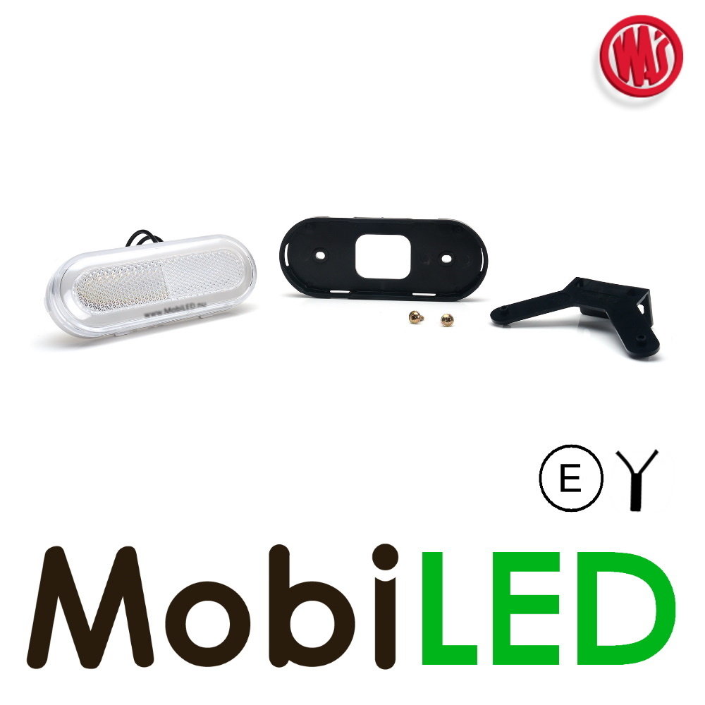 WAS WAS Side marking edge white oval NEON look E-mark WAS WAS Side marking edge white oval NEON look E-mark