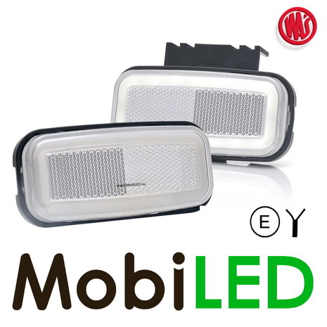 WAS Marquage latéral LED bord "NEON" blanc E-mark WAS Marquage latéral LED bord "NEON" blanc E-mark