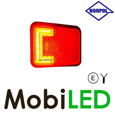 HORPOL Horpol Zijmarkering rood blok NEON look HORPOL Horpol Zijmarkering rood blok NEON look