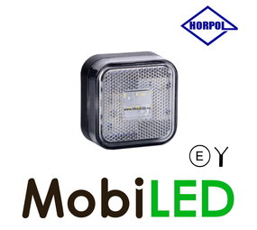 HORPOL Markeringslicht vierkant wit met reflector