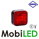 HORPOL Horpol Marker light red square with reflector 12-24 volts E-mark HORPOL Horpol Marker light red square with reflector 12-24 volts E-mark