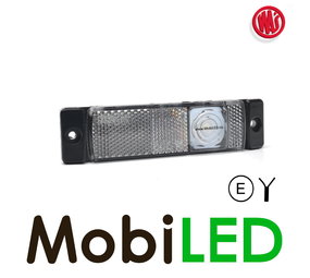 WAS Side marking elongated side white with reflector