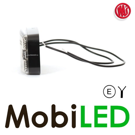 WAS Side marking rectangular with reflector White E-mark