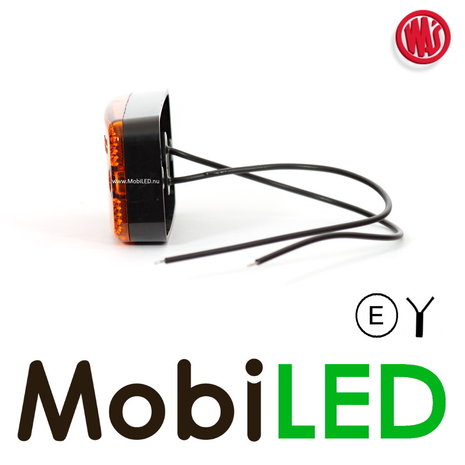 WAS WAS Zijmarkering rechthoekig amber met reflector E-keur