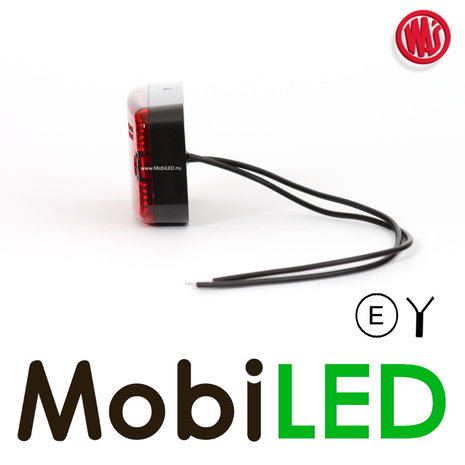 WAS WAS Side marking red rectangular with reflector E-mark WAS WAS Side marking red rectangular with reflector E-mark