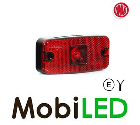 WAS Zijmarkering rechthoekig met reflector Rood WAS Zijmarkering rechthoekig met reflector Rood